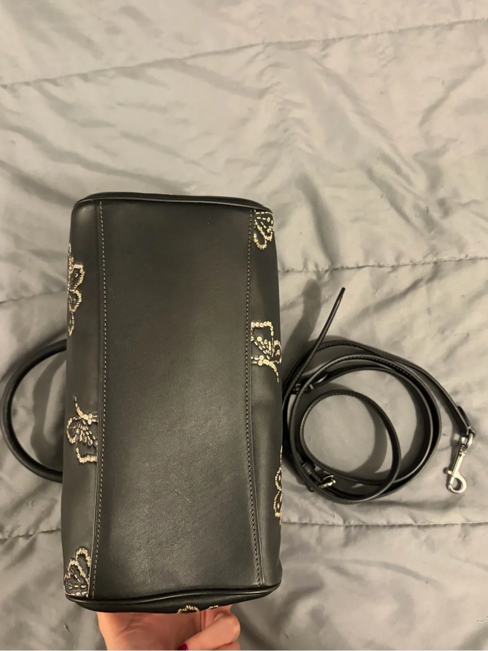 Coach Rowan Satchel Bag With Butterfly Print